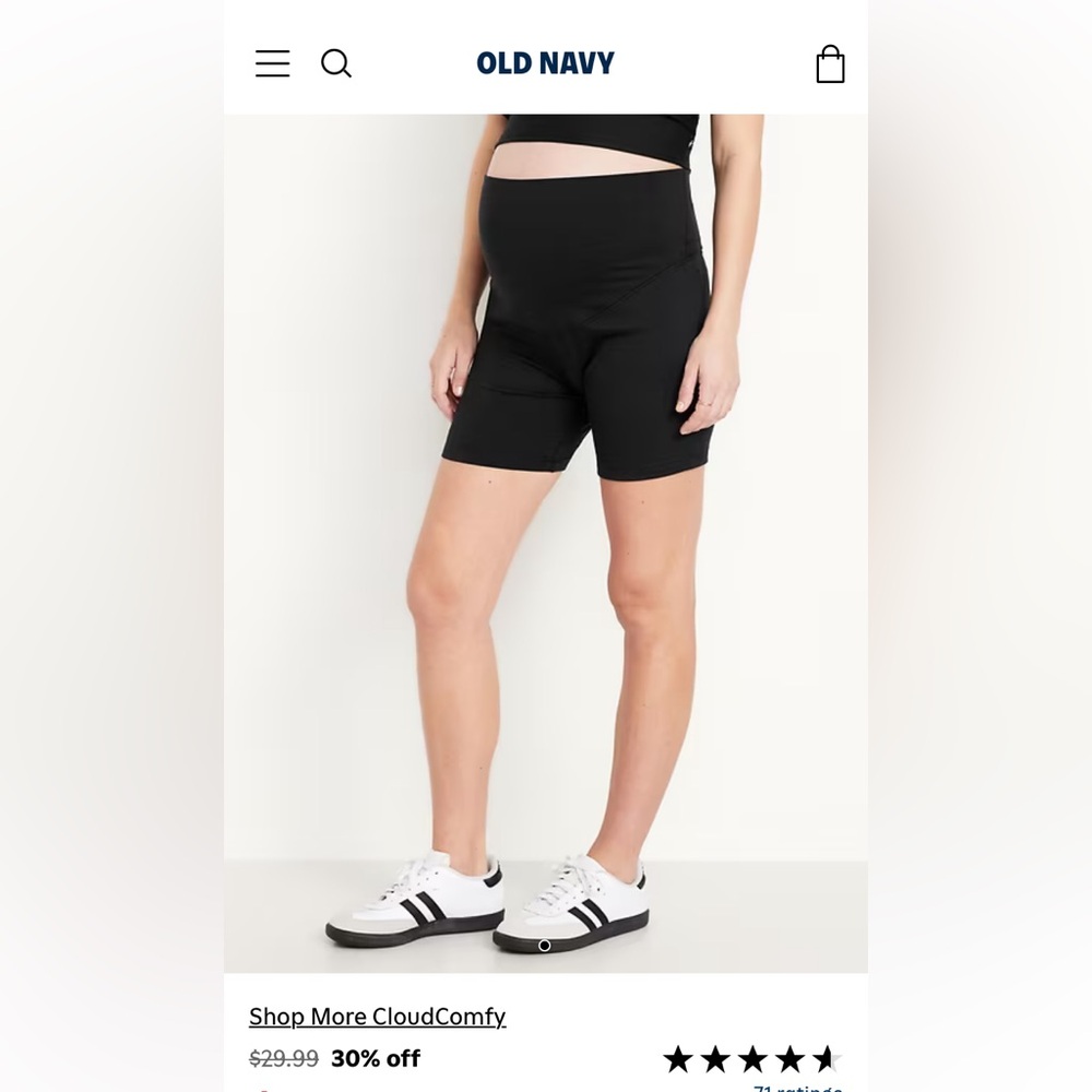 Old Navy Black maternity cloud comfy Shorts